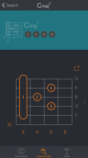 CMaj7 Guitar Arpeggio Uberchord App Screenshot