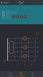 Cm7 Guitar Arpeggio C minor 7 Uberchord App Screenshot