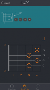 Cm7b5 Guitar Arpeggio Uberchord App Screenshot